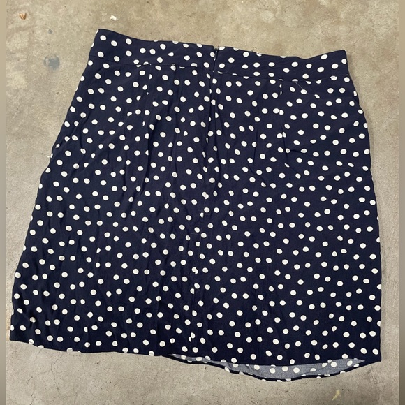 Cabi polka dot skirt dark navy blue a line skate skirt size 4 - Picture 6 of 9